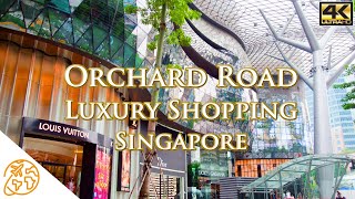 Orchard Road Singapore Luxury shopping street walking tour Travel Video Singapore Attractions [upl. by Nahtal]