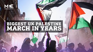 Biggest Palestine march to hit the UK in years [upl. by Nnyltiak]