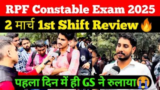 RPF Constable 2 march 1st shift Review  Rpf Exam Analysis toay  Student saviour [upl. by Nirel662]