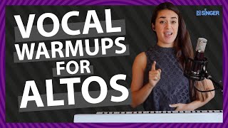 Beginner ALTO Vocal Exercises  Easy 10 minute warmup  30 Day Singer [upl. by Robillard]