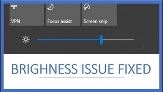 Windows 10 Brightness Control Not working  QUICK FIX [upl. by Dunton823]