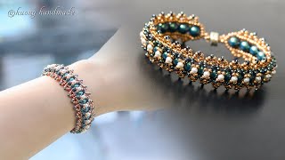 Centipede beaded bracelet How to make jewelry Beading tutorial [upl. by Jos]