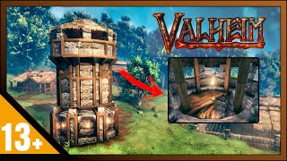 Valheim How To Build Stone Tower Circular WatchTower Build Guide [upl. by Yhcir971]