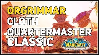 Orgrimmar Cloth Reputation Quartermaster WoW Classic [upl. by Tina]