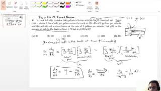 Differential Equation Application  Tank problem [upl. by Ahsocin350]