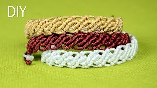 DIY Wavy Macrame Bracelets [upl. by Atirahs]