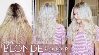 Platinum Blonde Highlights  My Favorite Highlighting Technique Formulas included [upl. by Itnaihc290]