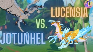 LUCENSIA VS JOTUNHEL Creatures of Sonaria [upl. by Cathrine926]