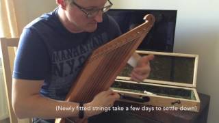 11 String Kantele Tuning newly fitted set of strings [upl. by Aihsekan]