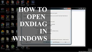 How To Open Dxdiag In Windows Or Laptop [upl. by Anjali]