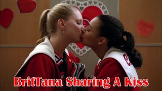 BritTana Sharing A Kiss  Santana and Brittany  The BritTana Experience [upl. by Kcirddot]