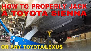 20112020 Toyota Sienna Jacking Points  Check Engine P0015 P1604  Techstream Diagnostics [upl. by Enayr]