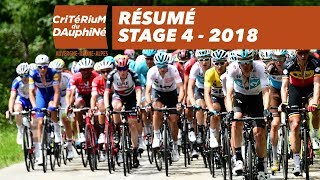 Résumé  Étape 4 ChazeysurAin  LansenVercors  Critérium du Dauphiné 2018 [upl. by Nika]