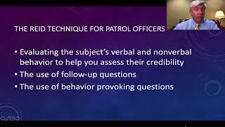 The Reid Technique for Patrol Officers [upl. by Bogosian408]