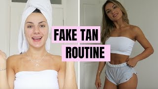 MY FAKE TAN ROUTINE  Literally The Best Tan Ever [upl. by Hobie700]