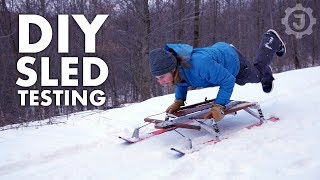 Epic Sledding on the DIY Snow Sled 44 [upl. by Yenial745]