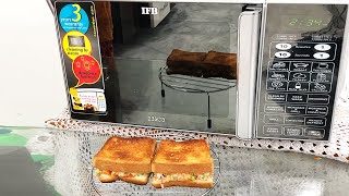 Grilled Veg Sandwich in IFB Microwave Oven  Easy Bread Sandwich at Home [upl. by Naras]