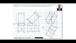 Example 01 on Projection of Solids [upl. by Annoid437]