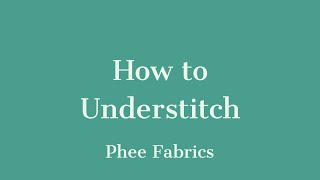 How to Understitch [upl. by Auqenahc]