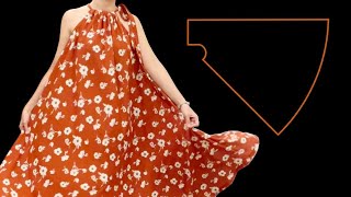 Very easy Maxi dress cutting and sewing  DIY maxi dress  Even a beginner can do it [upl. by Maybelle]