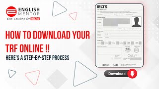 How to download your TRF Online   IELTS  English Mentor [upl. by Yenettirb718]