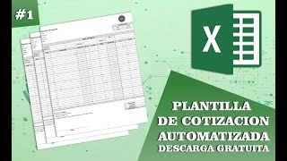 PLANILLA DE COTIZACION AUTOMATIZADA EN EXCEL [upl. by Hgielrebmik]