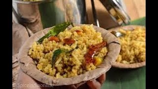 Pulikachal recipe in tamil  puliyodarai recipe  how to make tamarind rice  pulihora recipe [upl. by Ahsirak]