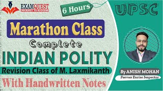 Marathon Class 1  Indian Polity by M Laxmikant for UPSC  Complete Revision Session [upl. by Yuria631]