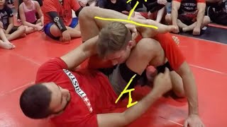 Brazilian JiuJItsu  Advanced Basics  Transitioning to Triangle from Closed Guard  Firas Zahabi [upl. by Anawk454]