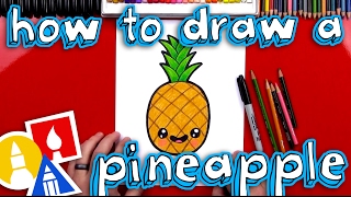 How To Draw A Cartoon Pineapple [upl. by Yeclek206]