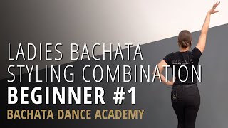 Ladies Bachata Styling Tutorial  Beginner Combination 1  Nicole Thompson  Bachata Dance Academy [upl. by Cusack]