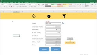 Como hacer un control de cobros y prestamos en Excel 2019 [upl. by Aitercal]