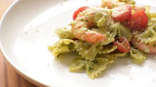 Pesto shrimp pasta  Full Recipe [upl. by Kealey]