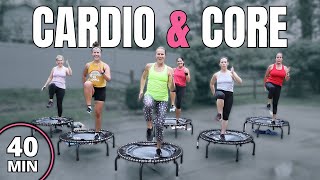 40 MIN Trampoline CARDIO Workout  JUMPSPORT Rebounder  Strength  Core [upl. by Ennairda696]