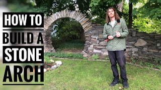 Building a stone arch from start to finish  DIY Backyard Project [upl. by Aicelf]