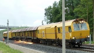 Schienenschleifzug  rail grinding train [upl. by Shoifet]