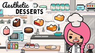 Aesthetic Desserts Recipes  Toca Life World  Toca Boca [upl. by Aicatan908]