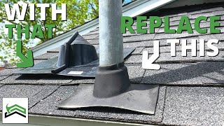 How to Install Retrofit Roof Boot  Electrical Mast Example [upl. by Eldoree]