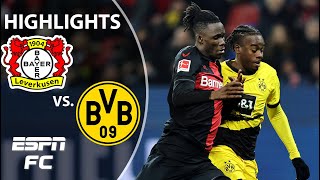 Bayer Leverkusen vs Borussia Dortmund  Bundesliga Highlights  ESPN FC [upl. by Enimrac44]