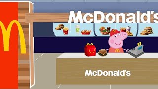 Peppa Pig Works at McDonalds [upl. by Ethe]