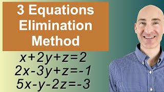 Solving Systems of 3 Equations Elimination [upl. by Gow]