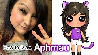 How to Draw Aphmau  Youtube Star [upl. by Shakti620]