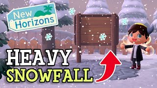 Animal Crossing New Horizons SNOW amp HEAVY SNOWFALL WINTER DETAILS amp Everything You Need To Know [upl. by Ahsel]