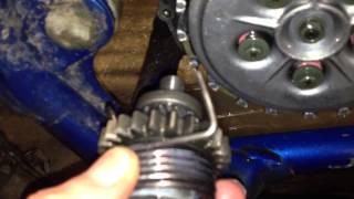 Yamaha blaster kick start spring repair [upl. by Aplihs]