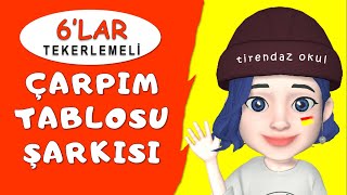 ÇARPIM TABLOSU 6LAR ŞARKISI  KOLAY EZBERLEME  TEKERLEME  ANİMASYON [upl. by Wier]