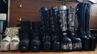 My Platform ShoeGoth Boot Collection  2015 [upl. by Alis]