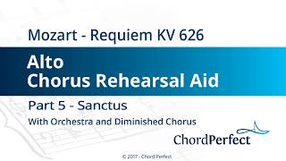 Mozarts Requiem Part 5  Sanctus  Alto Chorus Rehearsal Aid [upl. by Anitap952]