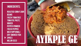 AFRICAN VILLAGE FOOD  Ayikplege VOLTARIAN Delicacy [upl. by Einahpts51]