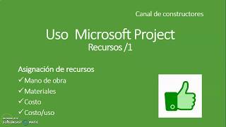 Asignación de recursos Microsoft Project  Parte 1 [upl. by Faun]