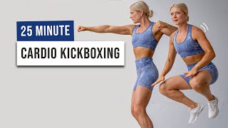 25 MIN CARDIO KICKBOXING WORKOUT to Burn Calories and Have Fun  No Equipment Super Sweaty [upl. by Omsare]